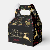 Red Gold Rentier Frohe Weihnachtsbaum Geschenkschachtel (Vorderseite)