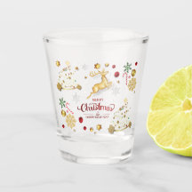 Red Gold Rentier Frohe Weihnachtsbaum