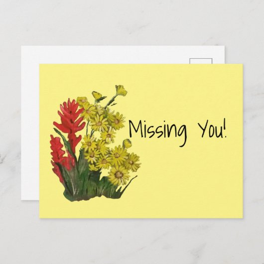 Red Gold Rosy Fireweed Aster Postkarte (Vorne/Hinten)