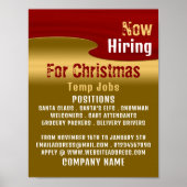 Red & Gold, saisonale Personalwerbung Poster (Vorne)