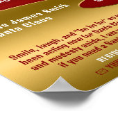 Red & Gold, Santa Claus Entertainer-Werbung Poster (Ecke)