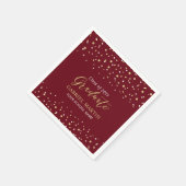 Red & Gold School Abschluss Zeremonie Party Serviette (Ecke)