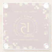 Red & Gold School College Class Glasuntersetzer (Rückseite)