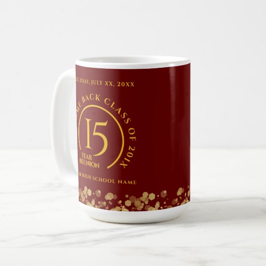 Red & Gold School College Class Kaffeetasse (Vorderseite Links)