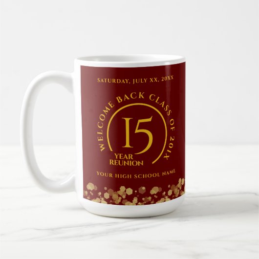 Red & Gold School College Class Kaffeetasse (Links)