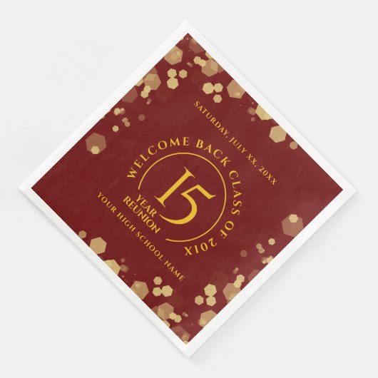 Red & Gold School College Class Serviette (Ecke)