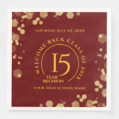 Red & Gold School College Class Serviette (Vorderseite)