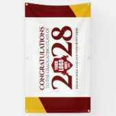 Red Gold School Uni Schließ Class Banner (Vertikal)
