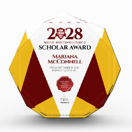 Red Gold School Uni University Abschluss Fotoblock