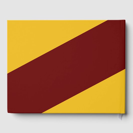 Red Gold School Uni University Abschluss Gästebuch (Rückseite)