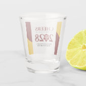 Red Gold School Uni University Abschluss Schnapsglas (Rückseite)