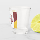 Red Gold School Uni University Abschluss Schnapsglas (Rechts)