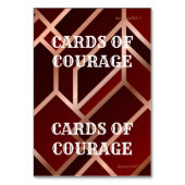 Red Gold Scripte Card für das Spiel Tischnummer (Vorderseite)