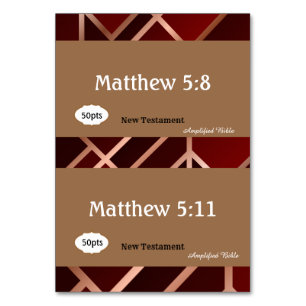 Red Gold Scripting Referenzkarten für das Spiel Tischnummer