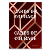 Red Gold Scripting Referenzkarten für das Spiel Tischnummer (Vorderseite)