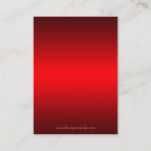 Red & Gold Scroll Table Platzkarte (Rückseite)