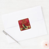 Red Gold Shoe Geburtstagsparty Gunst Sticker (Umschlag)