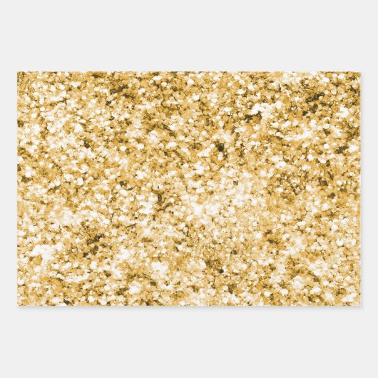 Red Gold Silver Glitzer Sparkle Geschenkpapier Set (Vorderseite 2)