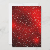 Red Gold Snow Bauble Weihnachtsfeier Einladung (Rückseite)