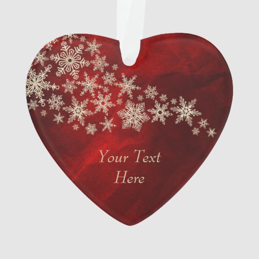 Red Gold Snowflake Dancer Ornament (Rückseite)