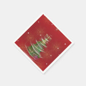Red & Gold Snowflake Holiday paper napkins Serviette (Ecke)
