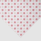 Red Gold Snowflake Muster auf White Christmas Seidenpapier (Ausschnitt)