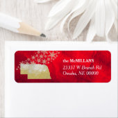 Red Gold Snowflake Nebraska Rücksendeadresse (Insitu)