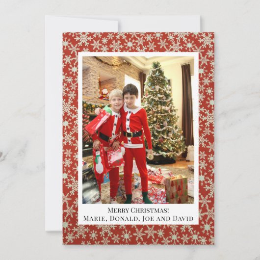 Red Gold Snowflake Snowboardverleihe Weihnachten i (Vorderseite)