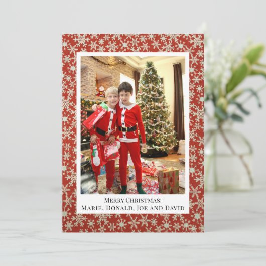 Red Gold Snowflake Snowboardverleihe Weihnachten i (Stehend Vorderseite)