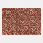 Red Gold Sparkle Dots Leopard Print Geschenkpapier Set (Vorderseite 2)