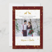 Red Gold Sparkle Frohe Weihnachten 2 Foto (Rückseite)