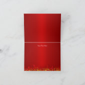 Red & Gold Sparkle Masquerade Danke Karte (Innenseite)