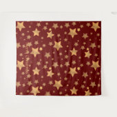 Red Gold Star Elegant Vintag Frohe Weihnachten Wandteppich (Vorderseite (Horizontal))