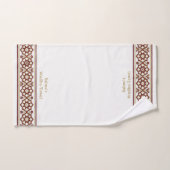 Red Gold Star Flower Border White Customized Wudhu Handtuch (Handtuch)