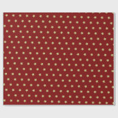 Red & Gold Star-Muster Weihnachten Geschenkpapier (Flach)