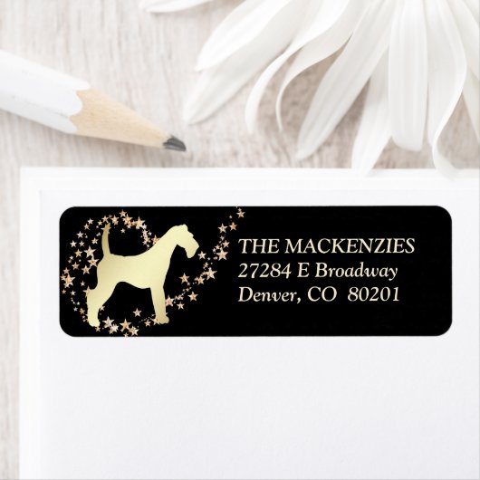 Red Gold Star Swirl Airedale (Insitu)