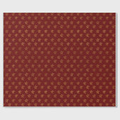 Red Gold Stars Shine Bright Geschenkpapier (Flach)