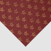 Red Gold Stars Shine Bright Seidenpapier (Detail)