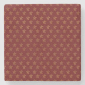 Red Gold Stars Shine Bright Steinuntersetzer (Vorderseite)