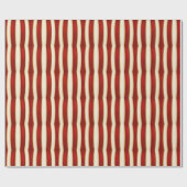 Red Gold Stripe Pattern – Modern Christmas Geschenkpapier (Flach)