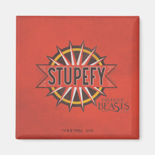 Red & Gold Stupefy Spell Graphic Magnet