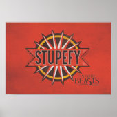 Red & Gold Stupefy Spell Graphic Poster (Vorne)