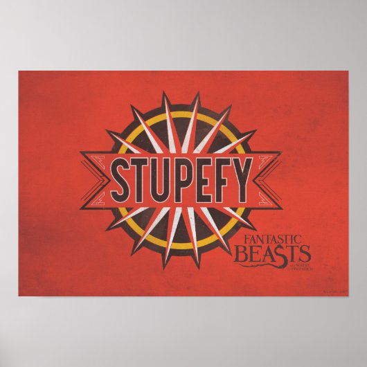 Red & Gold Stupefy Spell Graphic Poster (Vorne)