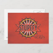Red & Gold Stupefy Spell Graphic Postkarte (Vorne/Hinten)