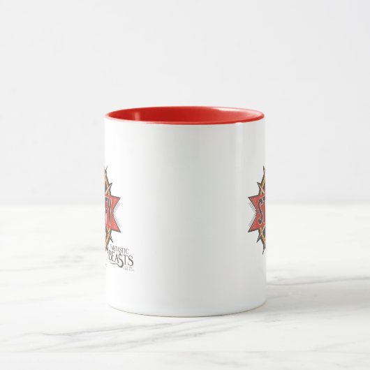 Red & Gold Stupefy Spell Graphic Tasse (Zentrum)