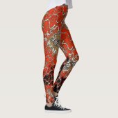 Red Gold Swirl Leggings (Rechts)