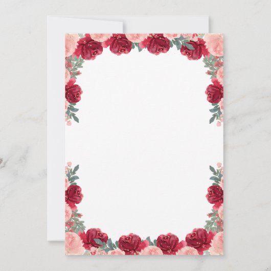 Red Gold Tiara Princess Quinceañera Einladung (Rückseite)