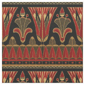 Red Gold und Black Art Déco Stoff (Nahaufnahme)