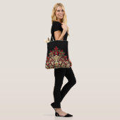 Red Gold und Black Damask Tasche (Am Model)