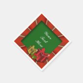 Red Gold und Green Christmas Boxes Napkins Serviette (Ecke)